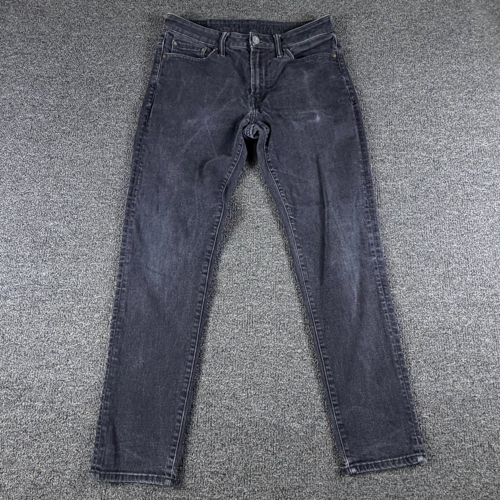 American Eagle Jeans Mens 30x30 (Fits 30x28) Airflex+ Black Slim Stretch EUC